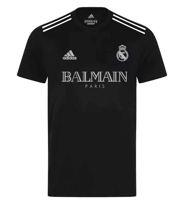 Real Madrid x Balmain Black Shirt